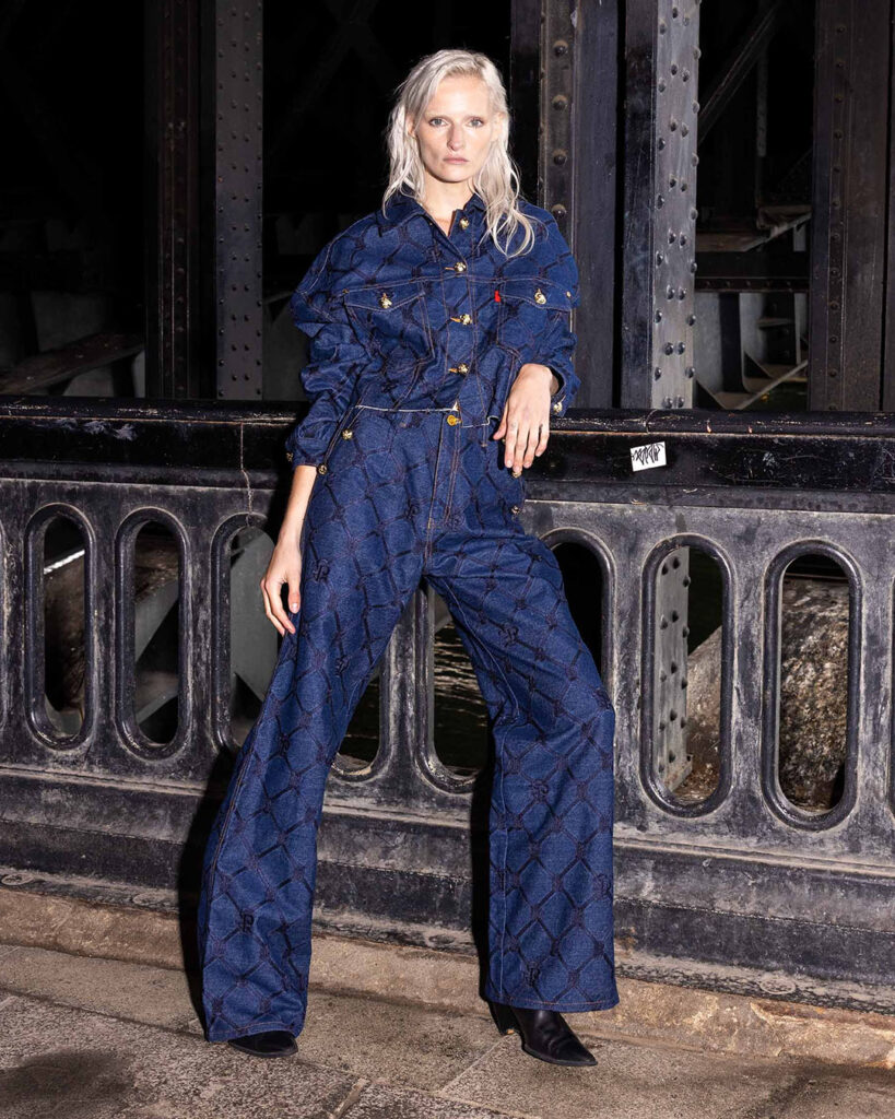 FSP CLUB TEXTURED DENIM TROUSERS