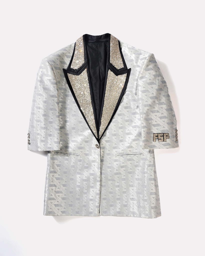 Snow white FSP embellished blazer