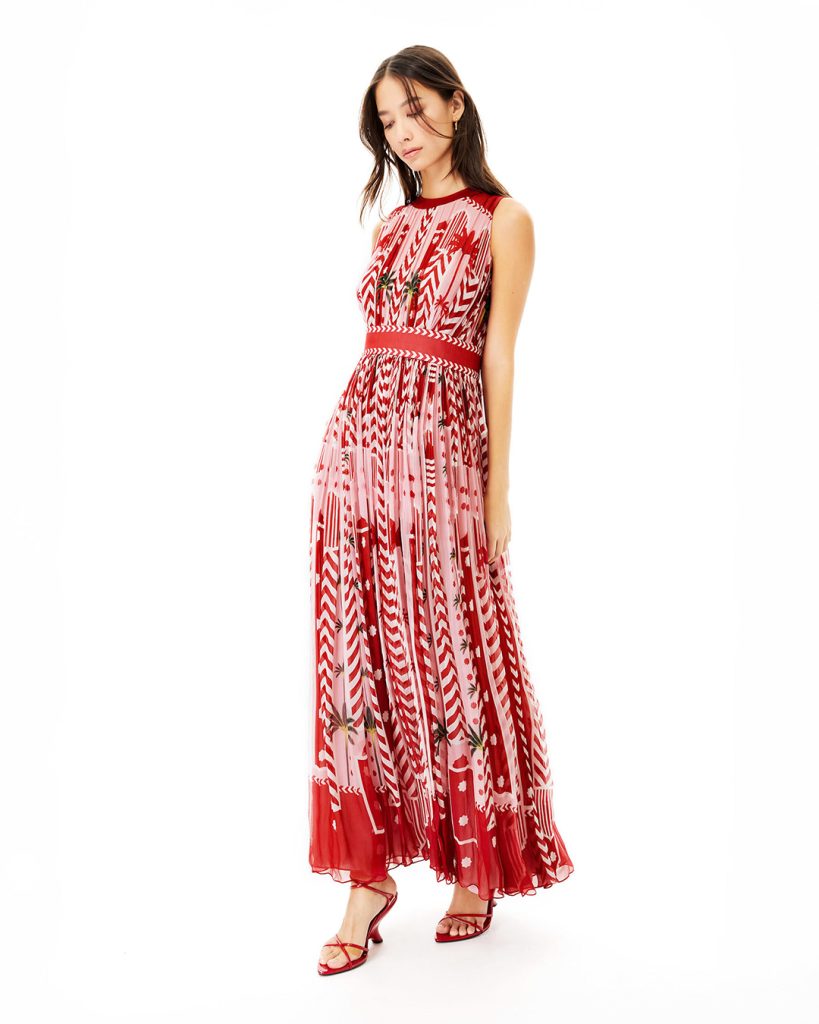 desogner Red Classic printed Dress