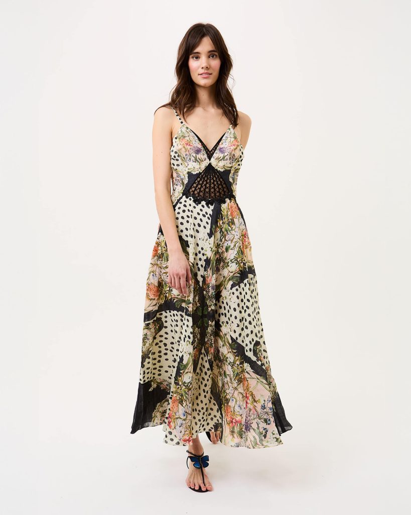 printed slip dress