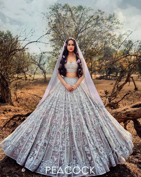 Sonakshi Sinha In Silver Lehenga