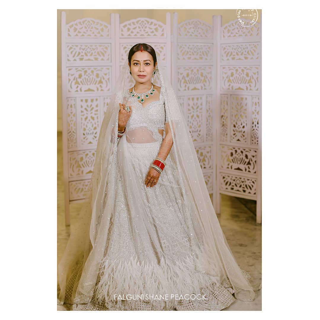 Ivory white Falguni Shane Peacock Lehenga
