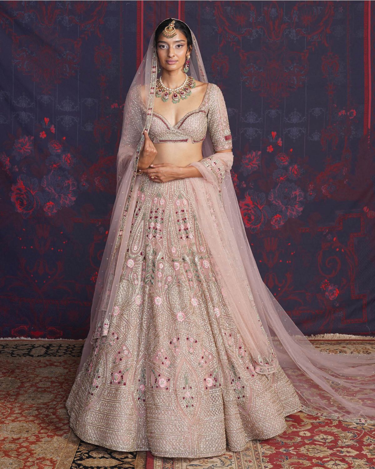 encrusted Lehenga