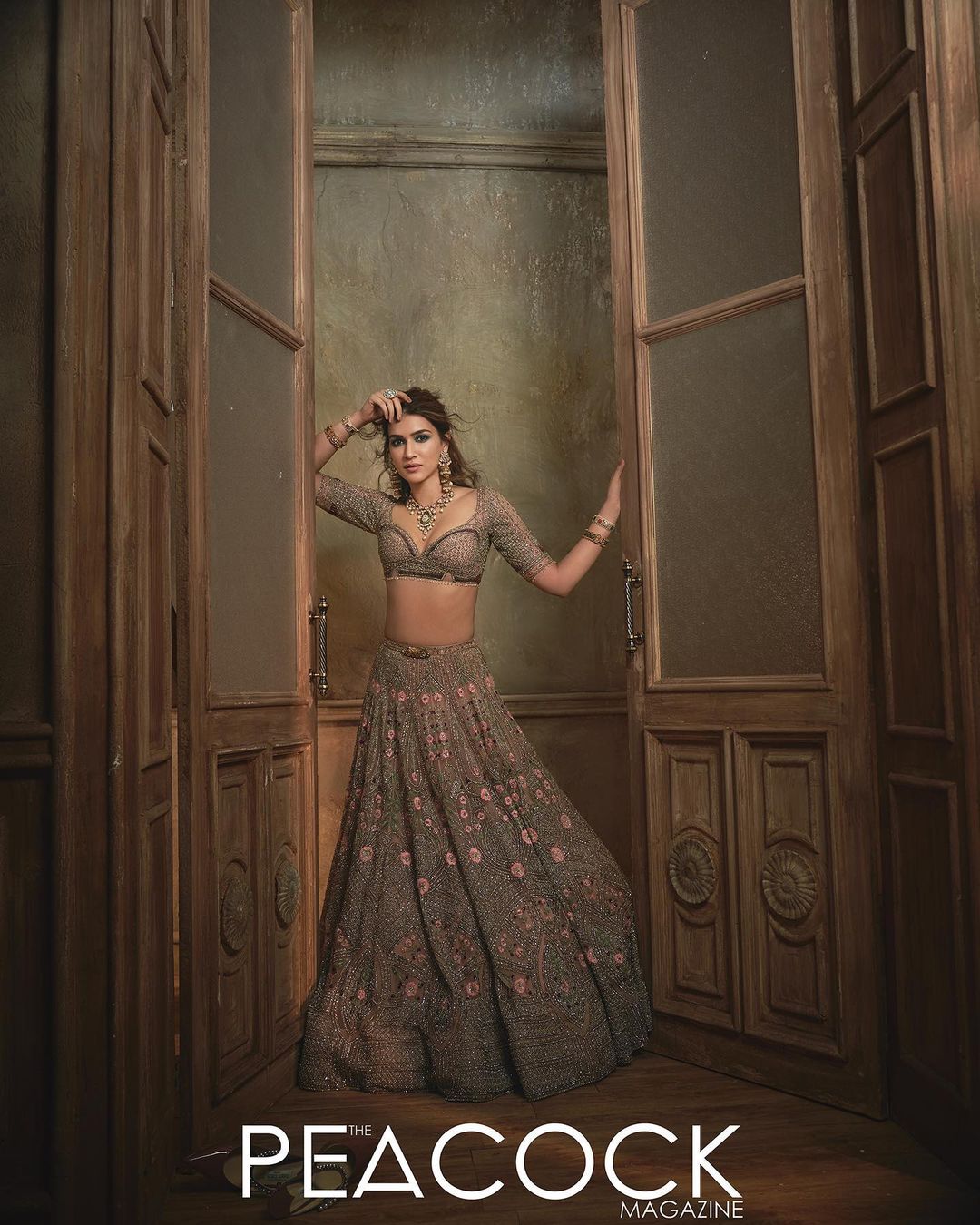 The actor dazzled in a floral adorned Indian Lehenga
