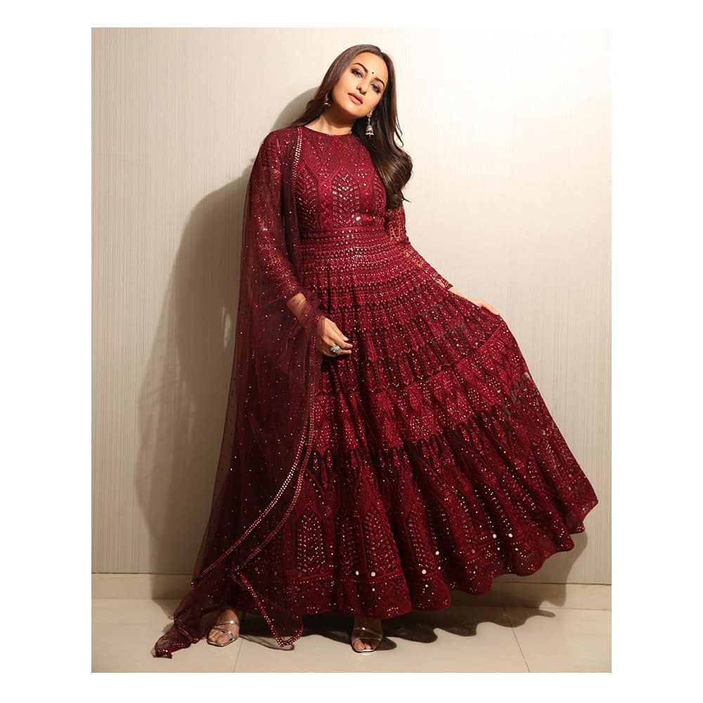 Indian Anarkali suit picked by Sonakshi Sinha