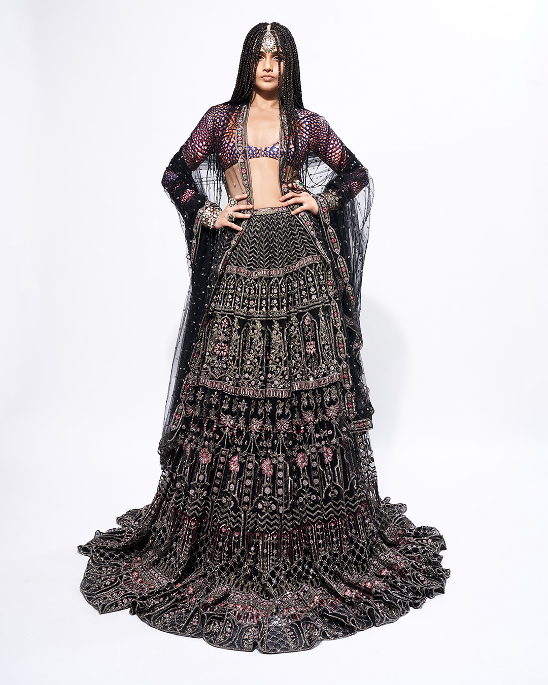 Chandni Whabi Black Lehenga