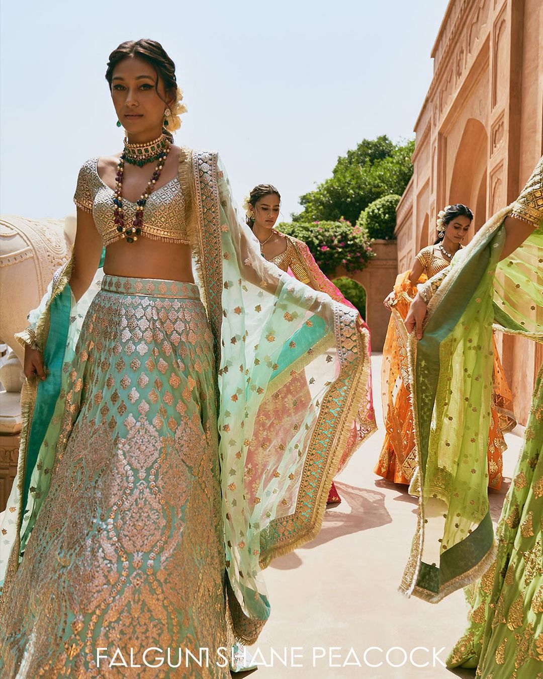 Falguni Shane Peacock’s mustard Lehenga