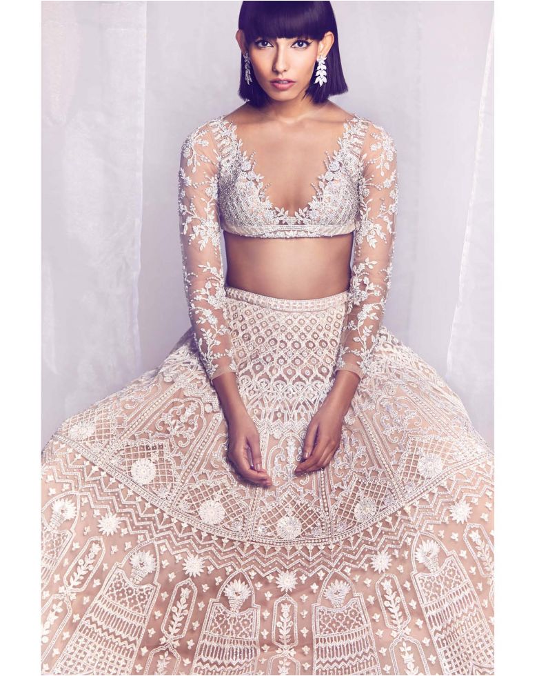 beige-based designer Lehenga set