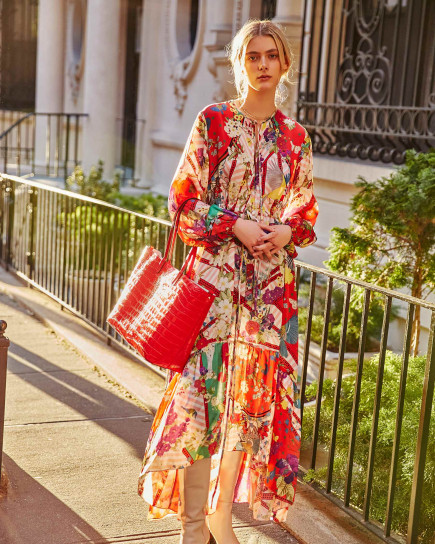 long designer dress by Falguni Shane Peacock