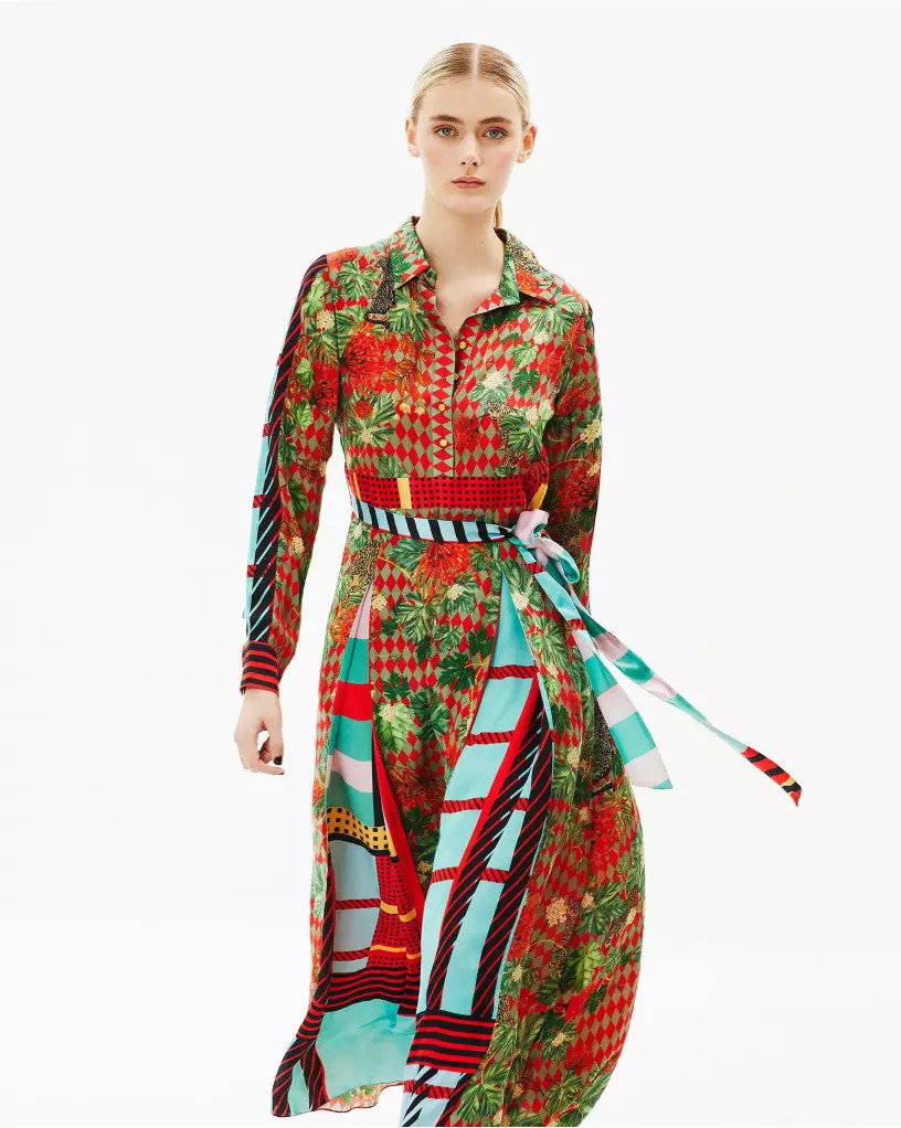 Tropical Red Long Dress