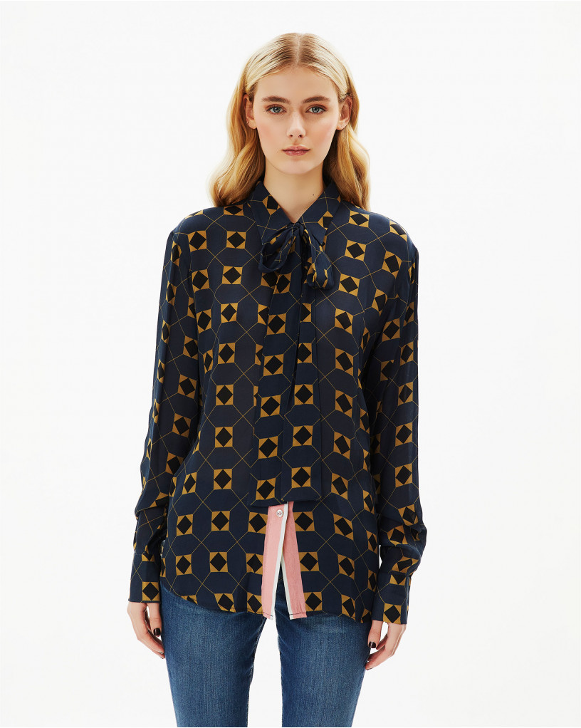 Spring fashion French navy blue shirt - Falguni Shane Peacock
