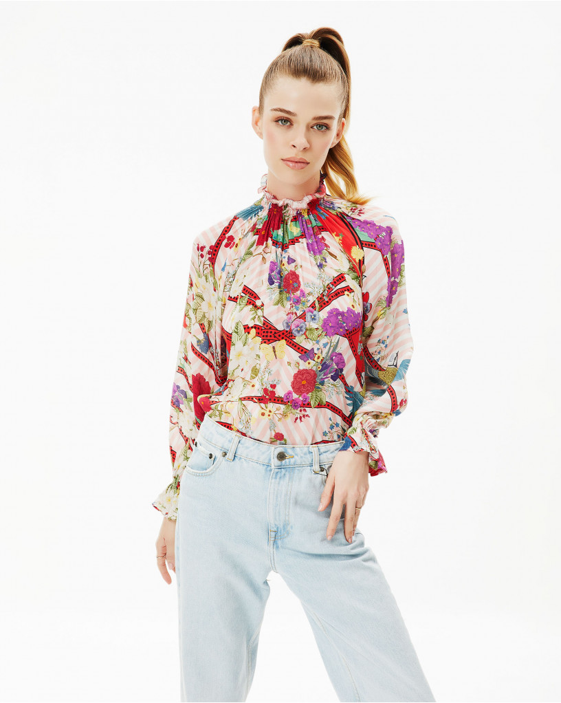 Absract flora blouse