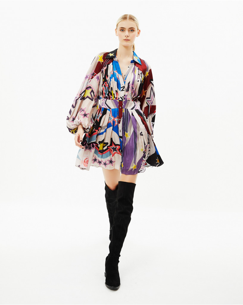 Gleam Pleated Dress - Valentine day Pleated dress