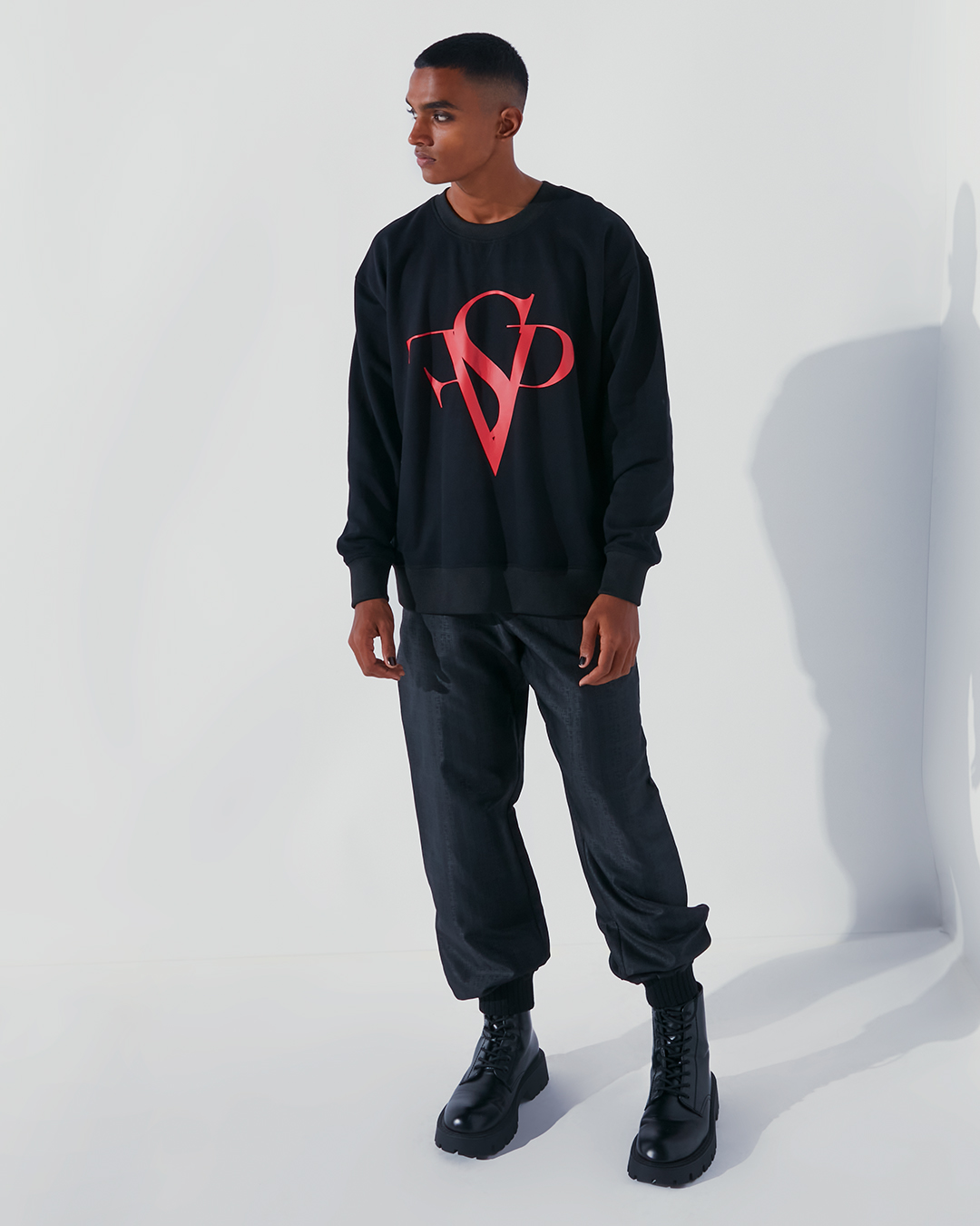 FSP CRIMSON LOGO-PRINT SWEATSHIRT - Falguni Shane Peacock
