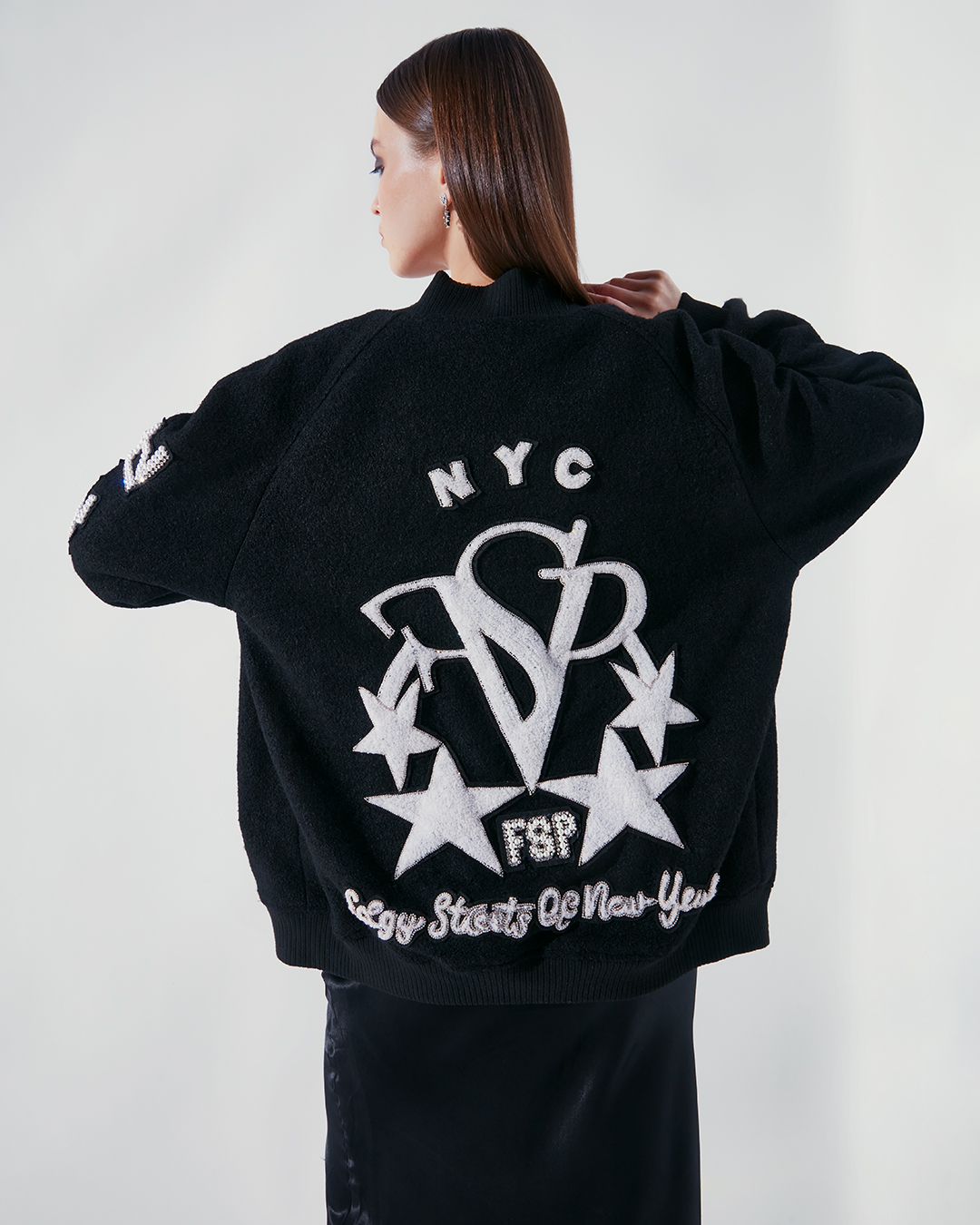 GLAM PATCH OVERSIZED JACKET - Falguni Shane Peacock