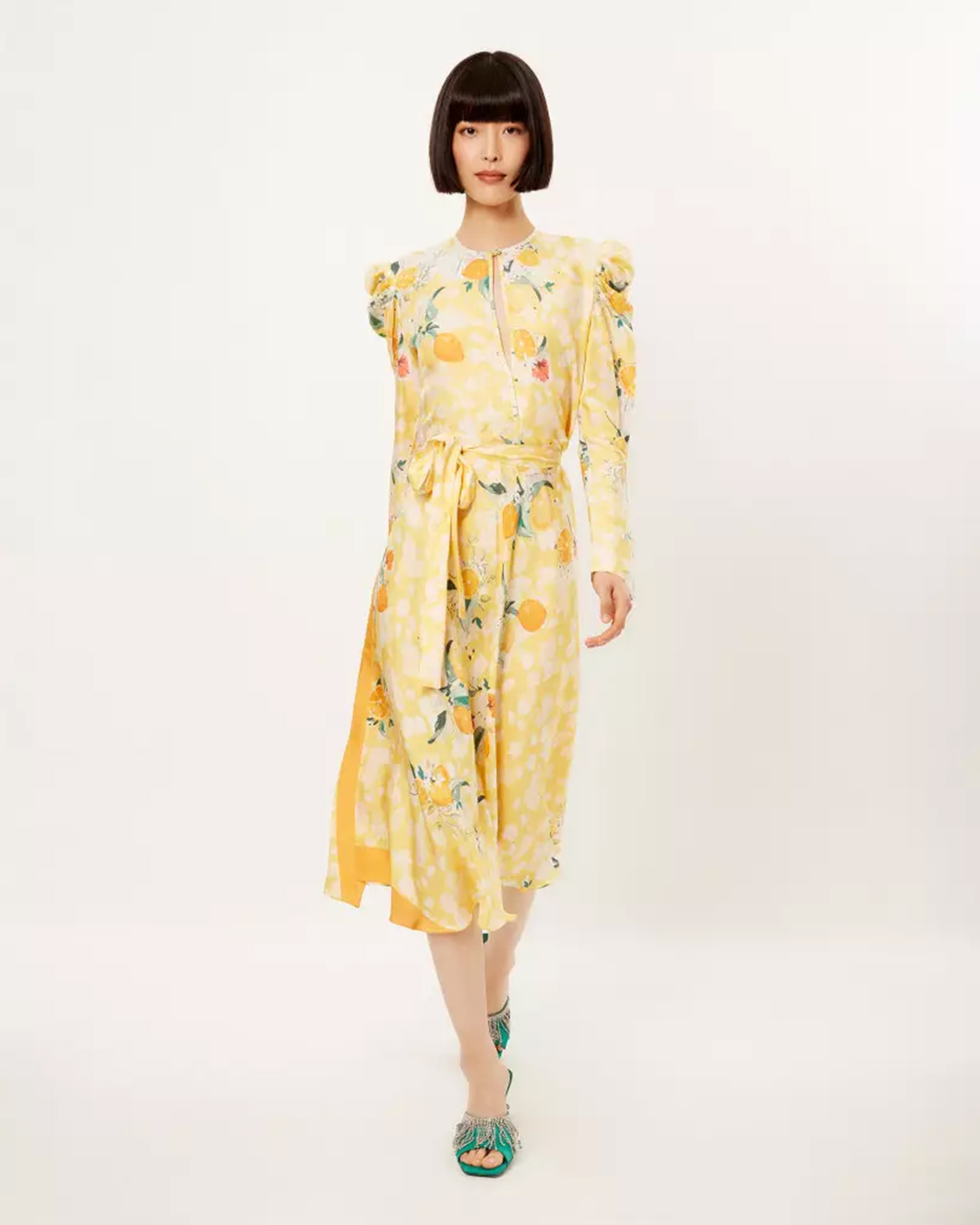 Tanderine Bloom Long Dress - Falguni Shane Peacock