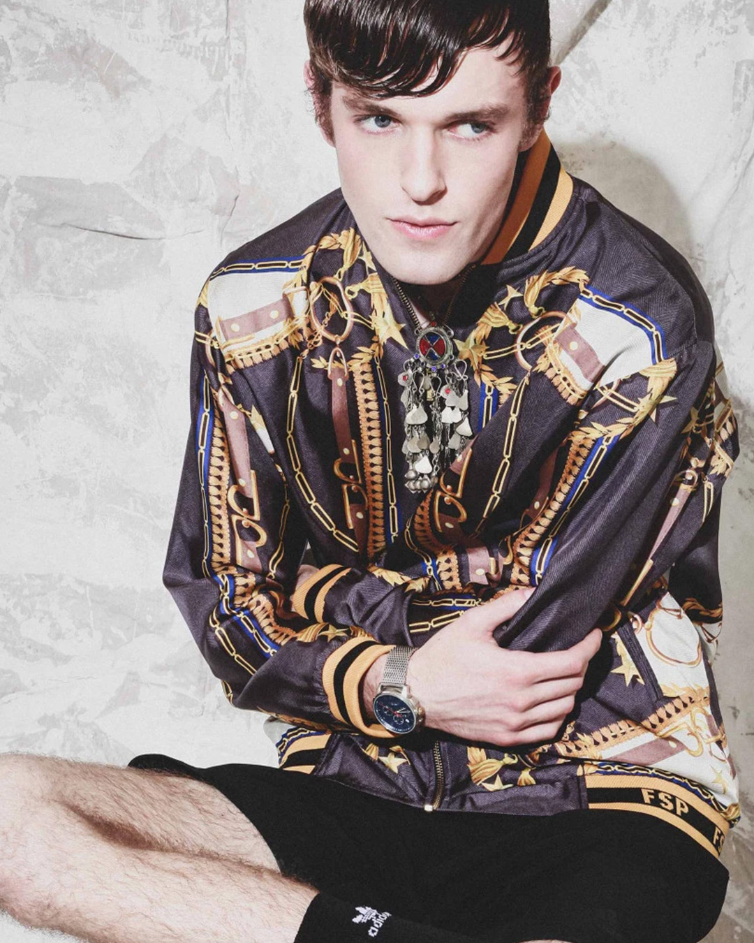 FSP multicolour monogrammed bomber jacket 