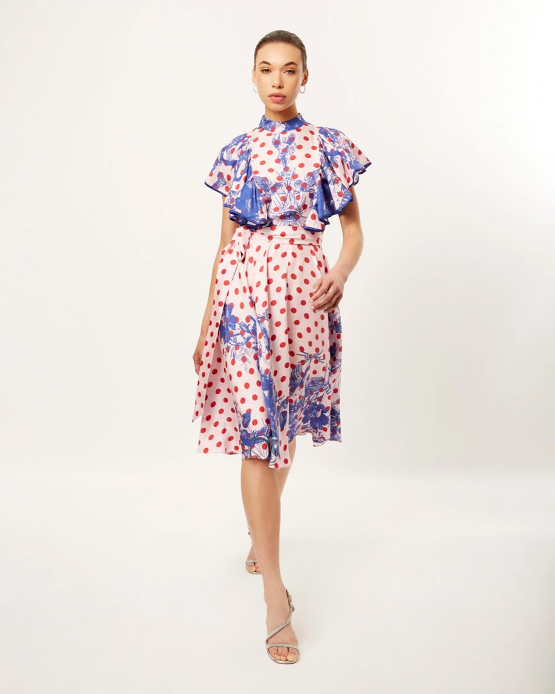 Dotted tuscany dream frill dress 