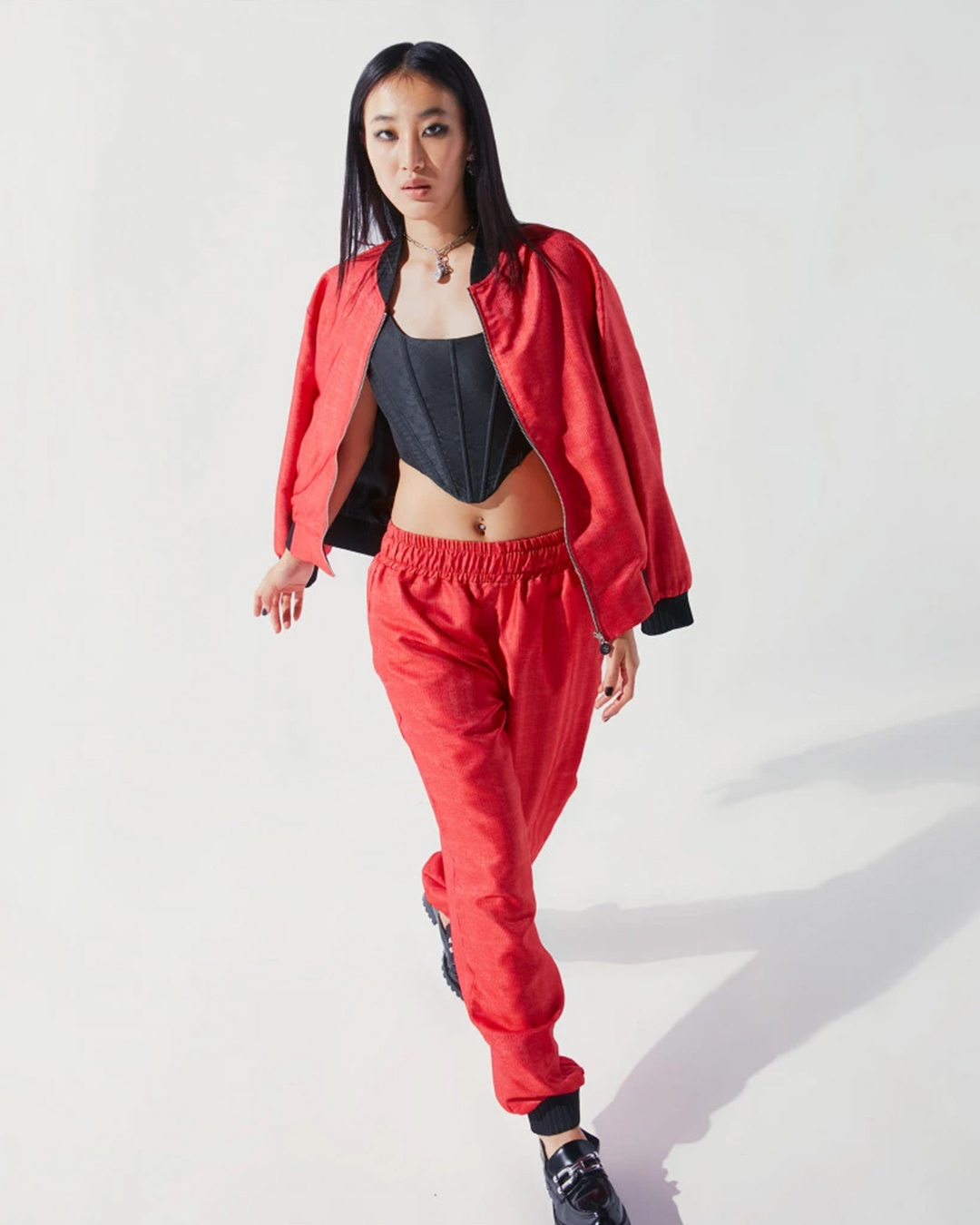 FSP RED MONOGRAMMED BOMBER SET - Concert outfit
