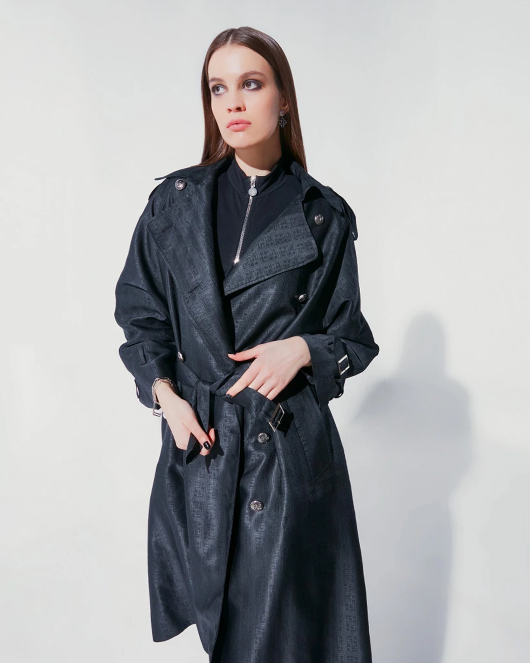 FSP MONOGRAMMED PEA COAT - Falguni Shane Peacock