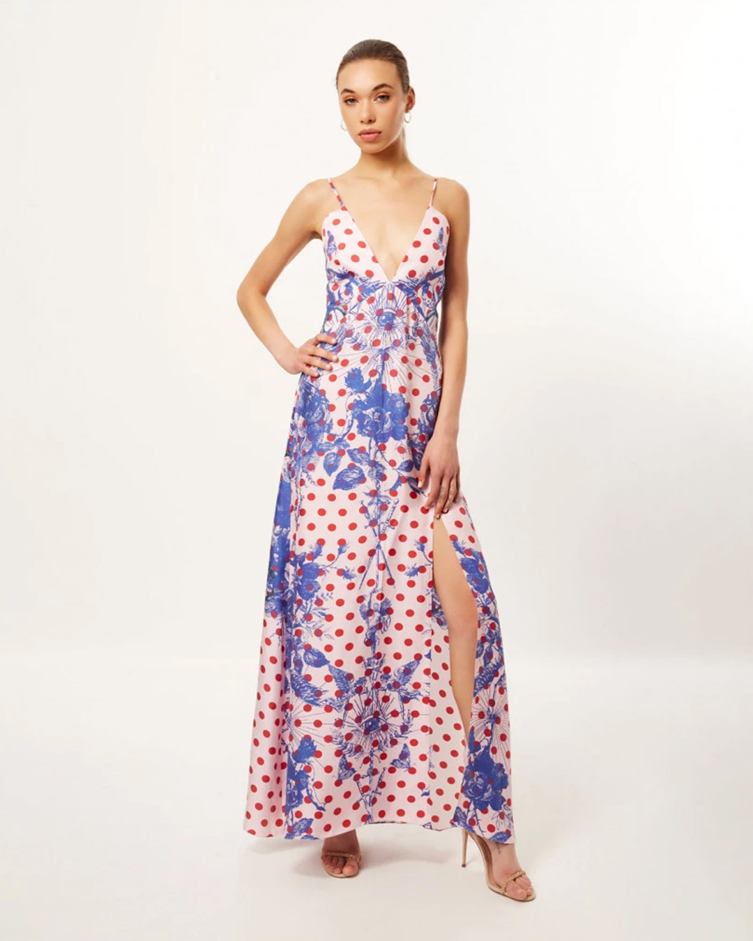 Dotted tuscany dream slip dress