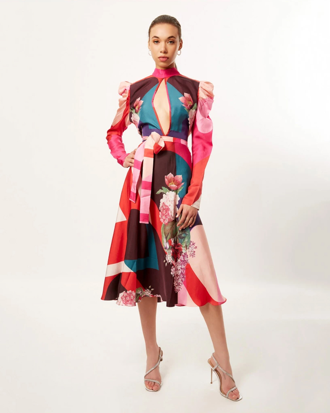 Botanic wink world midi dress