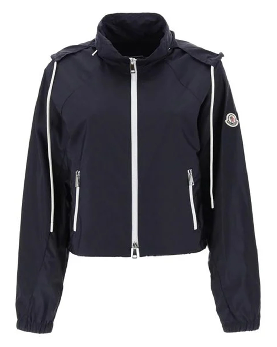 Women's Blue Basic 'alose' Cropped Windbreaker