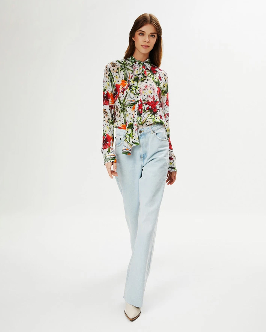 Star-studded floral shirt