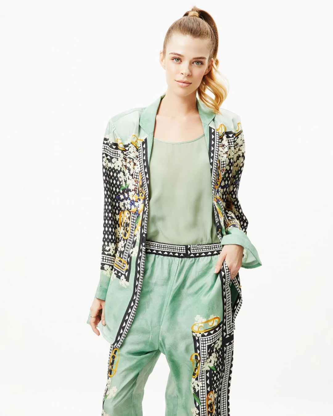 Verdant co-ord set - celebrity wardrobe essential