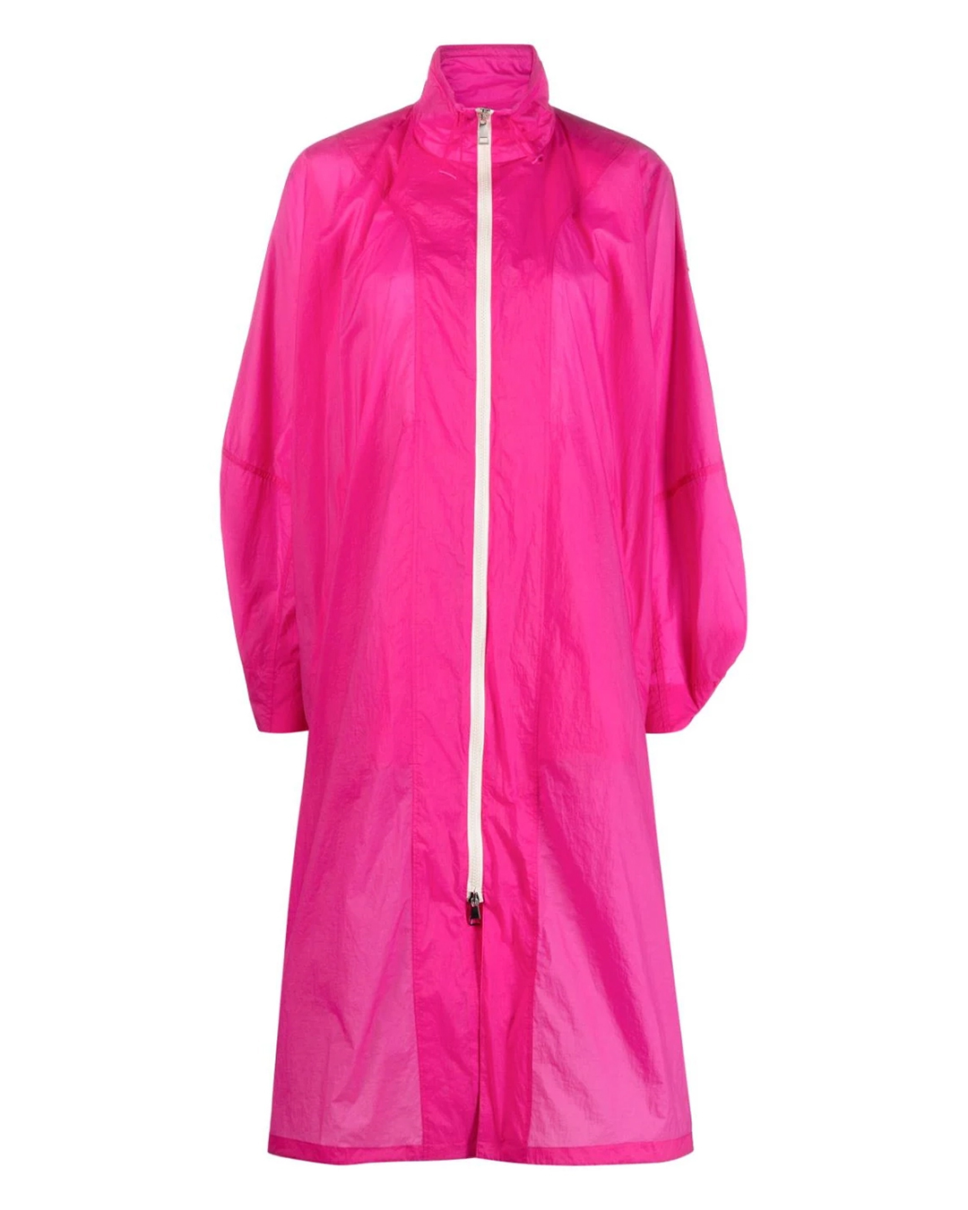 high-neck rain coat