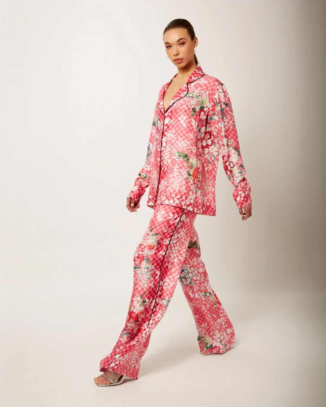 PINK BOTANIC CHECKER CO-ORD SET