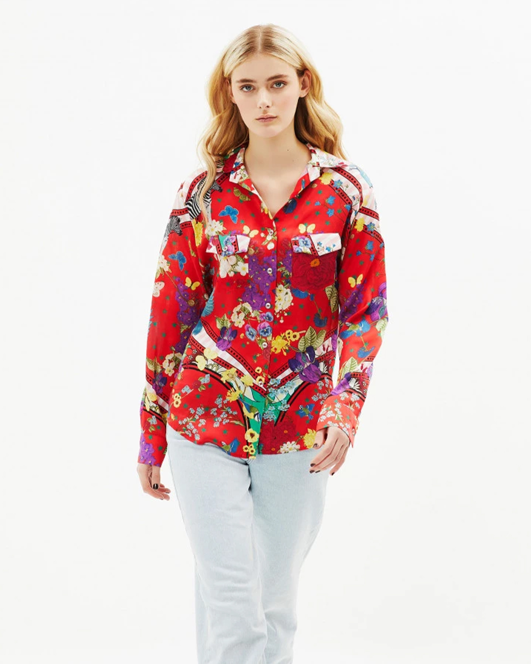 Abstract flora shirt - Long shirts for women