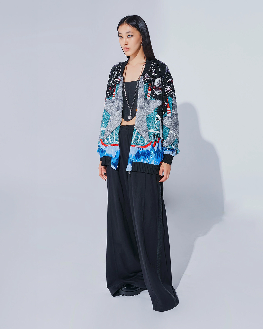ASTRAL OVERSIZED HAND EMBELLISHED JACKET