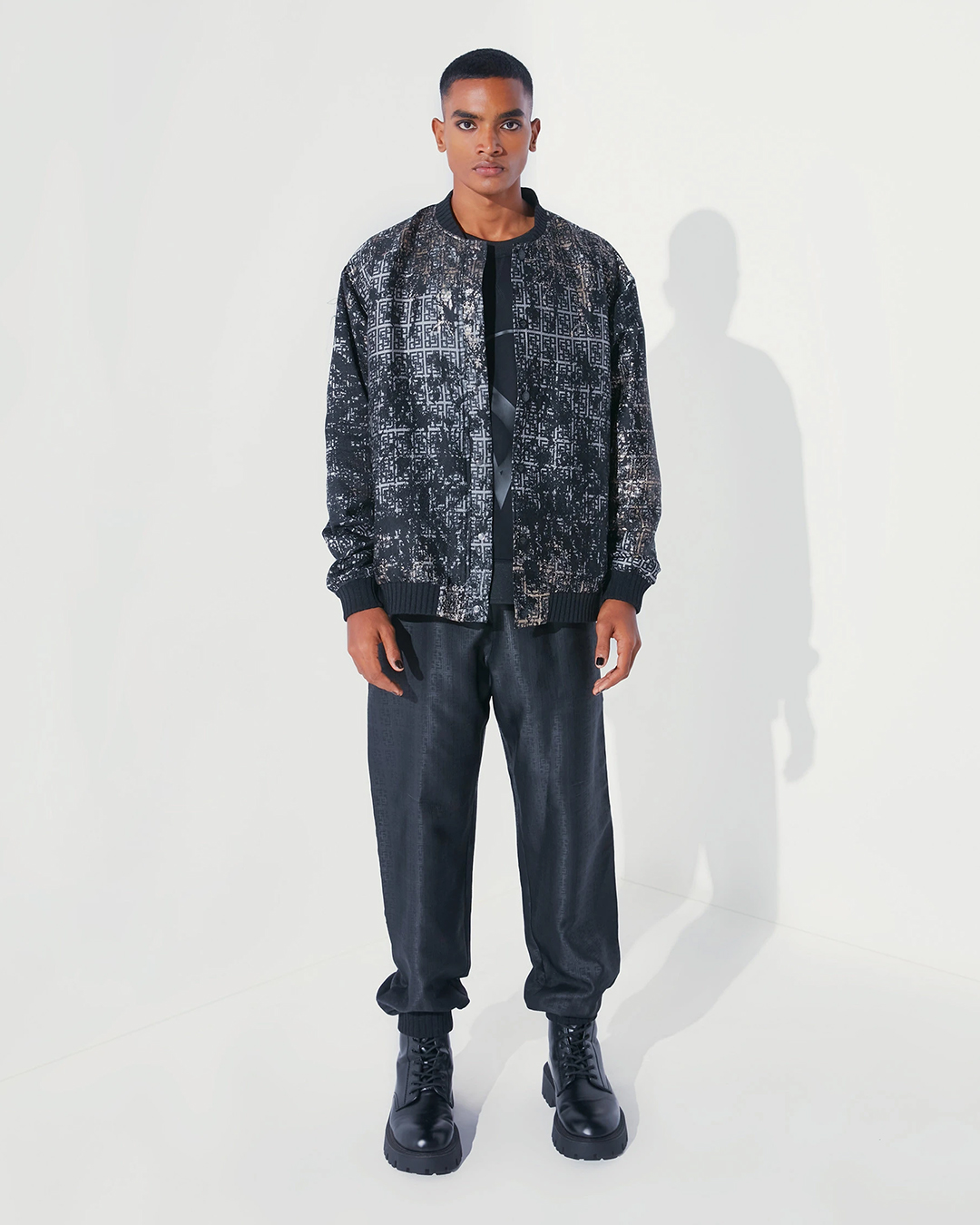 TEXTURISED FSP MONOGRAMMED JACKET