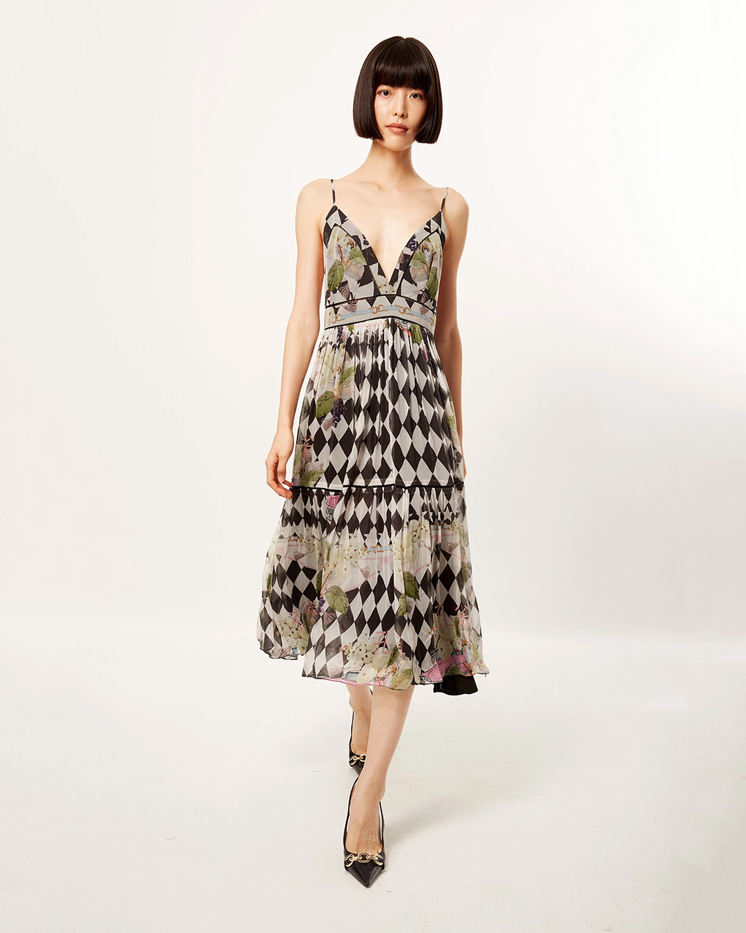 MONOCHROME FREMONT FAIR SLIP DRESS