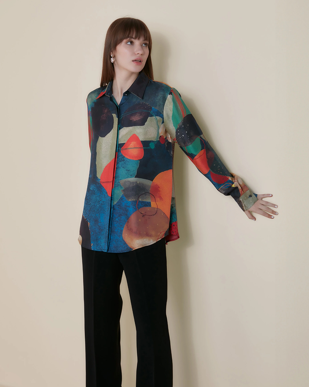 ABSTRACT ASTRAL CLASSIC SHIRT-designer shirts for women