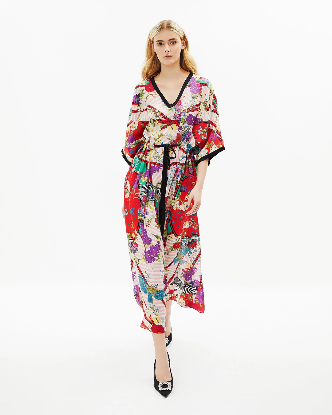 ABSTRACT FLORA KAFTAN