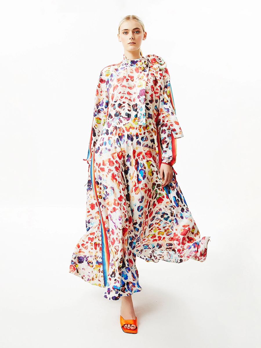 RAINBOW SPLASH LONG DRESS