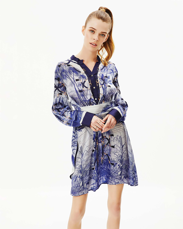 AZURE FAUNA SHORT DRESS