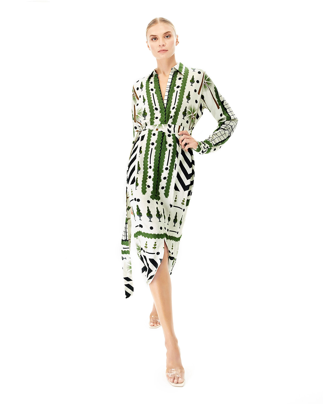 MACHA PALM MIDI DRESS