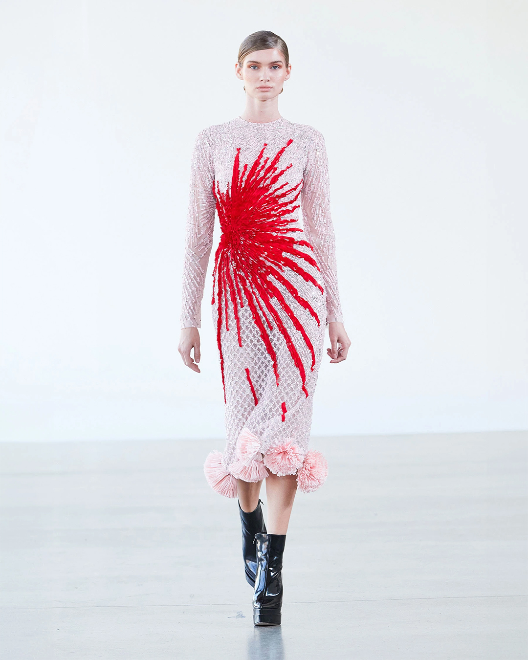 ROSE QUARTZ PINK MIDI DRESS
