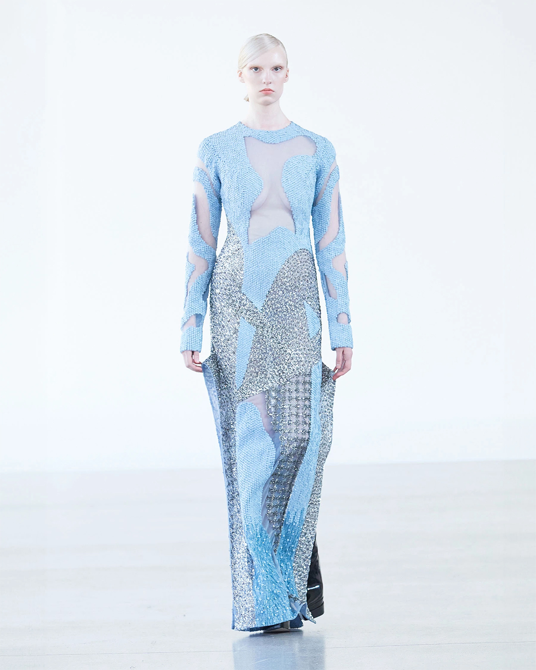 Powder blue long dress