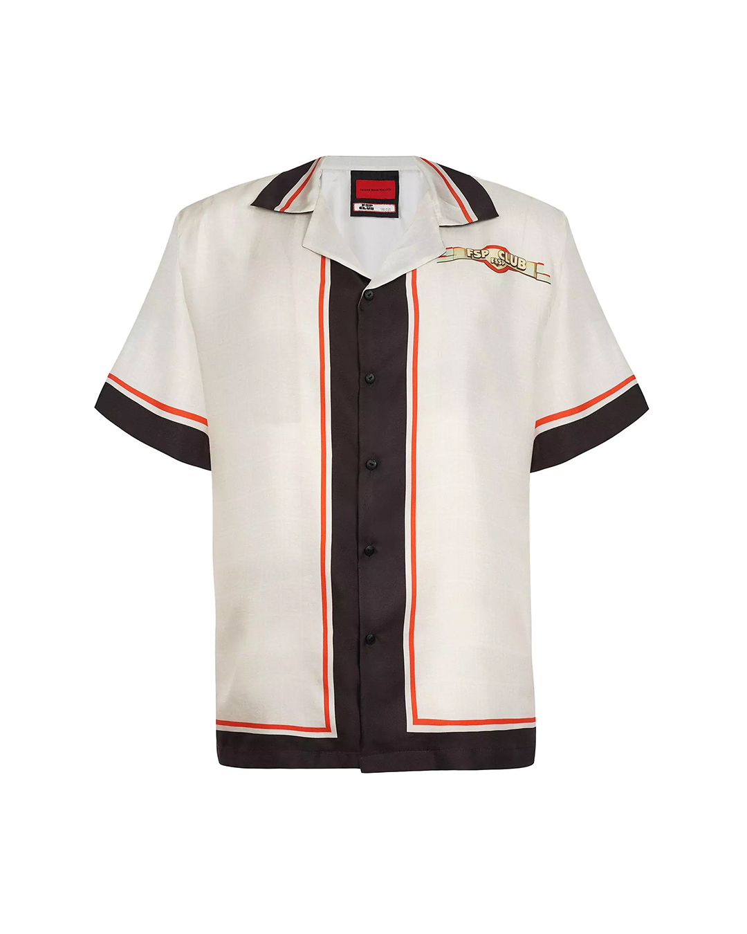 Ivory-based, brown-bordered 'FSP Club' shirt