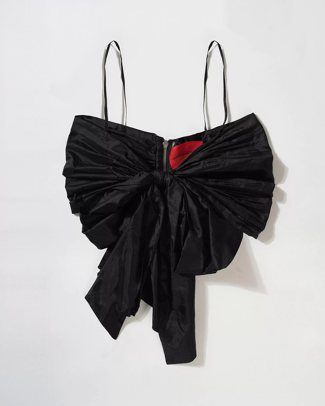 BLACK TIE UP BANDEAU TOP