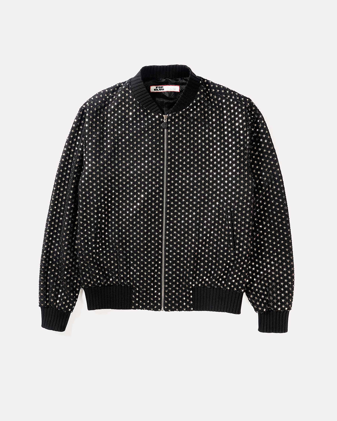 BLACK OVERALL EMBELLISHED JACKET