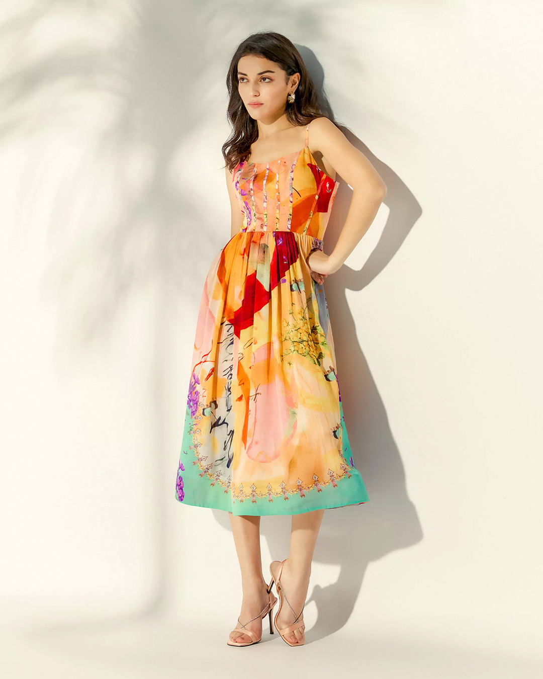 Springtime Whispers midi dress
