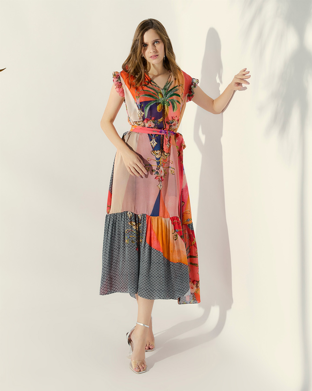 printed midi dress