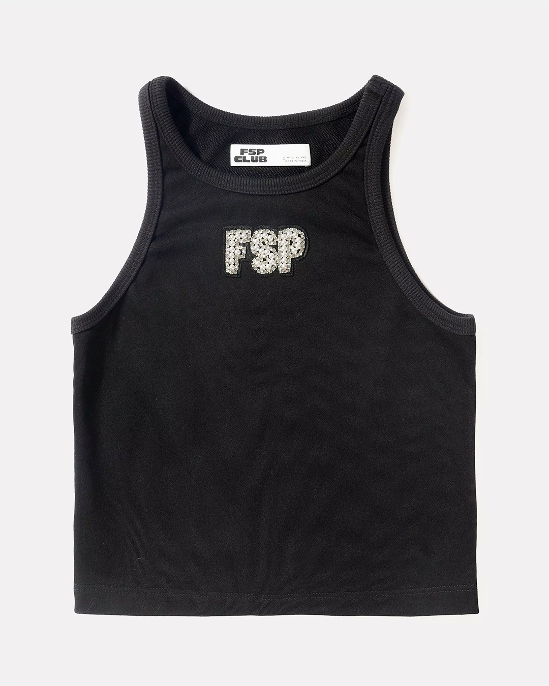 black crop party wear tops