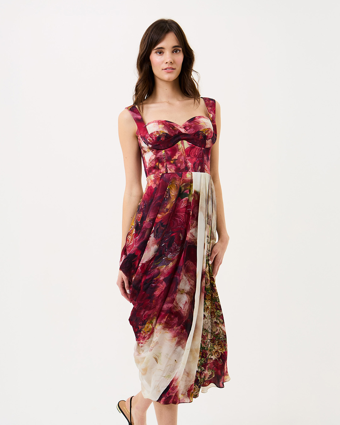 SCARLET BLOOM CORSET DRESS