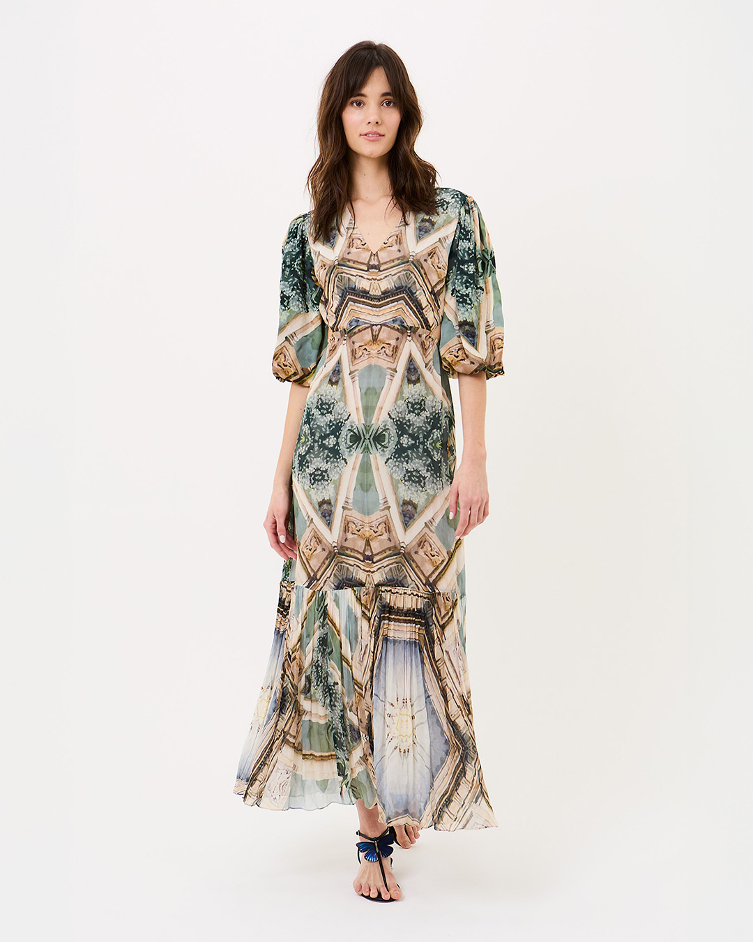 PALM AND PRISM LONG DRESS